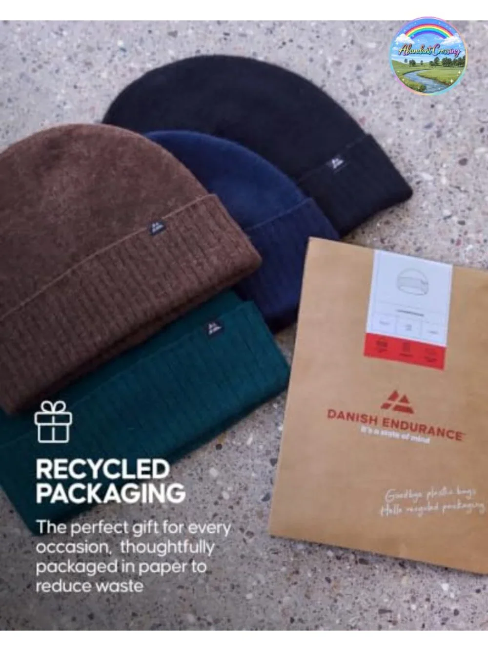 100% Cashmere Beanie Soft Knit Ribbed Cuff One Size Men Women